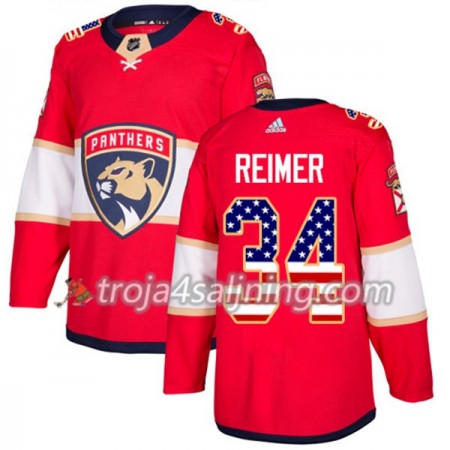 Florida Panthers tröja James Reimer 34 Röd USA Flag Fashion 2017-2018 Adidas Authentic - NHL Tröjor Herr Florida Panthers tröja James Reimer 34 Röd USA Flag Fashion 2017-2018 Adidas Authentic - NHL Tröjor Herr